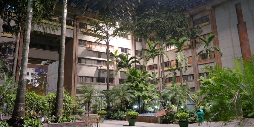 Beautiful image of the Habitat centre of Delhi which you can explore during Evening