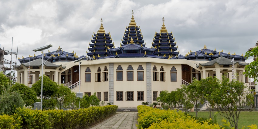 Iskcon Temple is one of the famous temples in Manipur with its colourful decorations and culture