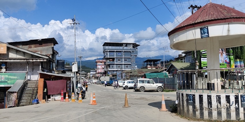 Itanagar Town with a backdrop of rolling hills - town near Itanagar Wildlife Sanctuary