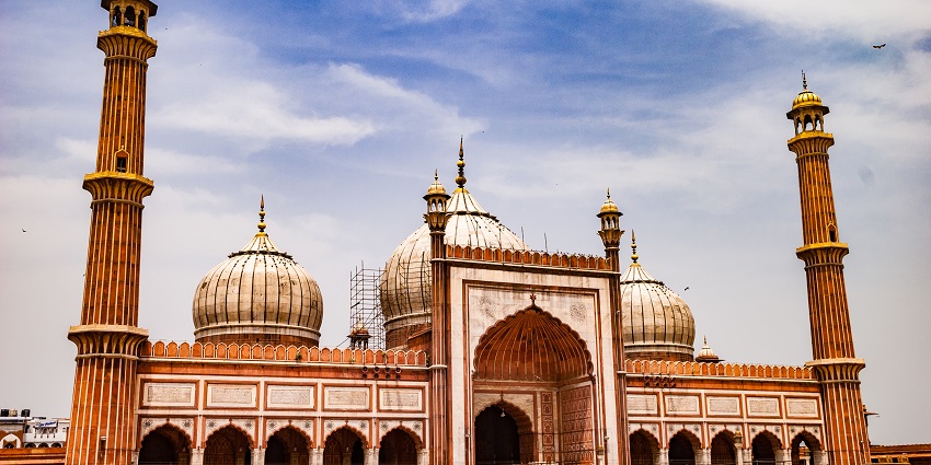 Jama Masjid, one of India’s biggest mosques, is a significant religious centre.