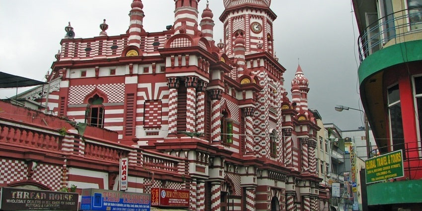 Jami Ul-Alfar Mosque is an architectural wonder with its unusual colour patterns.