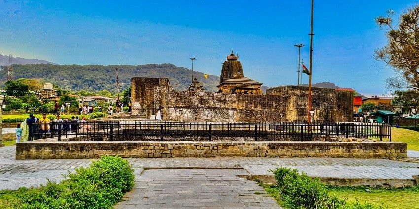 A mesmerising view of a famous holy place located amidst the hills of Himachal Pradesh.