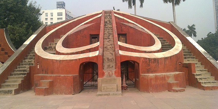 Jantar Mantar, a historical marvel, is one of the best places to visit near Lotus Temple.