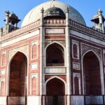 A breathtaking vista of Humayun’s Tomb, a historical tourist hotspot in the region.