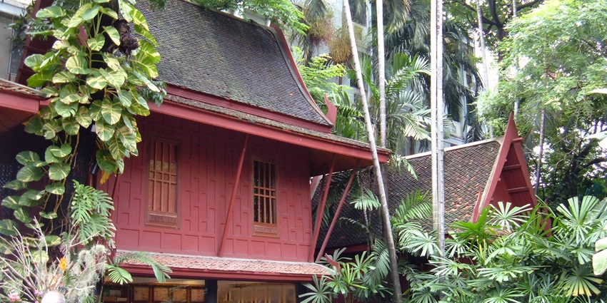 A glimpse of the Jim Thompson House Museum featuring vintage charm and beauty.