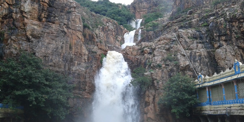 Kailasakona Waterfalls is one of the best places to visit around the temple.