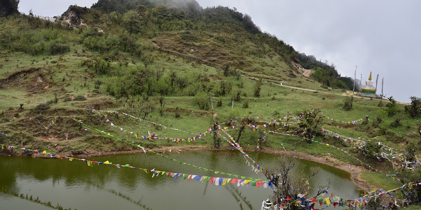 Kala Pokhri Lake, a holy place for Buddhism in the Singalila National Park, Sikkim, India.
