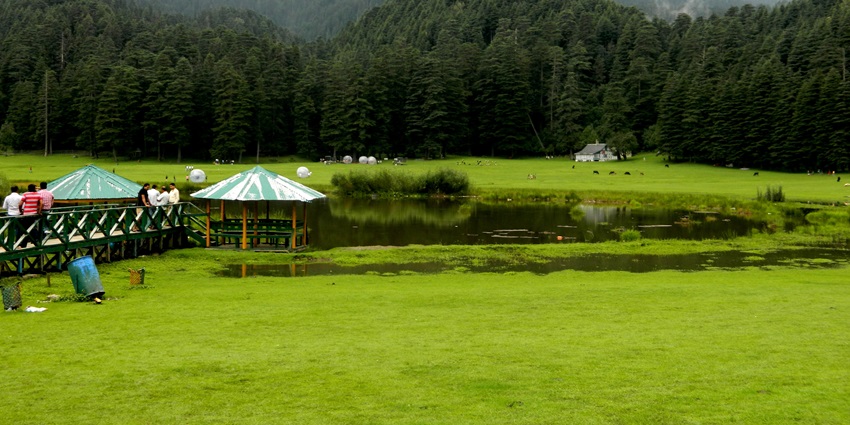 Majestic landscapes of Khajjiar, one of the spots for trekking that offers most beautiful sights