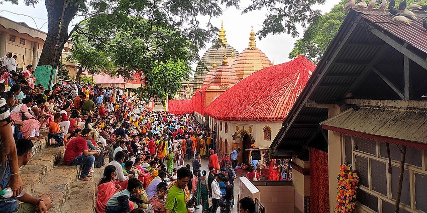 Kamakhya Temple is one of the best places to visit near Guwahati within 100 kms.