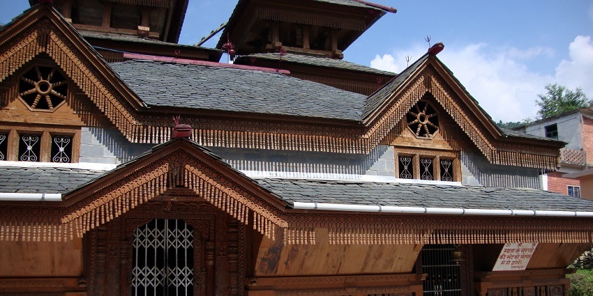 View of one of the oldest holy places dedicated to Goddess Durga located in Kao.