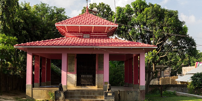 Beautiful image of the historic Kamakabari Satra one of the best places to visit in Majuli