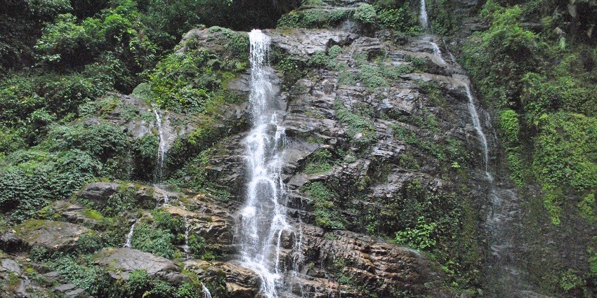 Kanchenjunga Falls is one of the most beautiful falls around Sanghak Choeling Monastery.