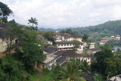 Panoramic view of the beautiful Kandy city-it is the iconic places to visit in Kandy