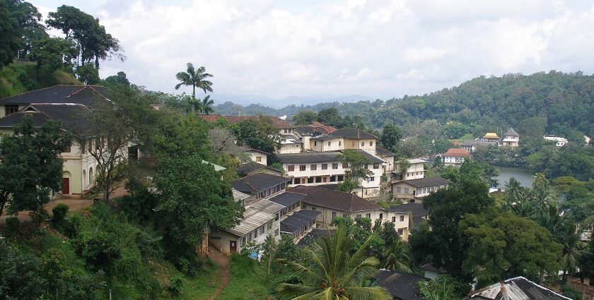 Panoramic view of the beautiful Kandy city-it is the iconic places to visit in Kandy