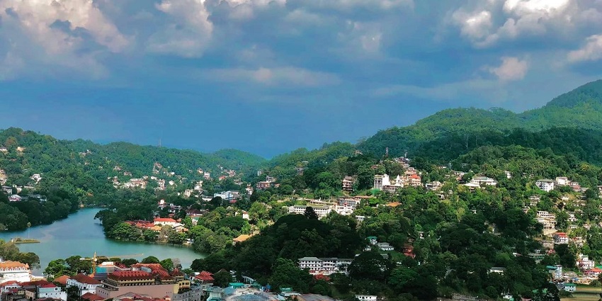 Snapshot of Kandy city from the hilltop which is one of the best places to visit in Kandy
