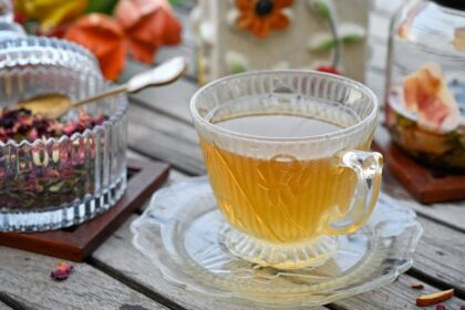 Savour Kashmiri tea known as Kashmiri Kahwa which is made from a blend of exotic species.