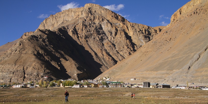 Beautiful image of the scenic valley of Kaza during the summer time around Kibber wildlife.