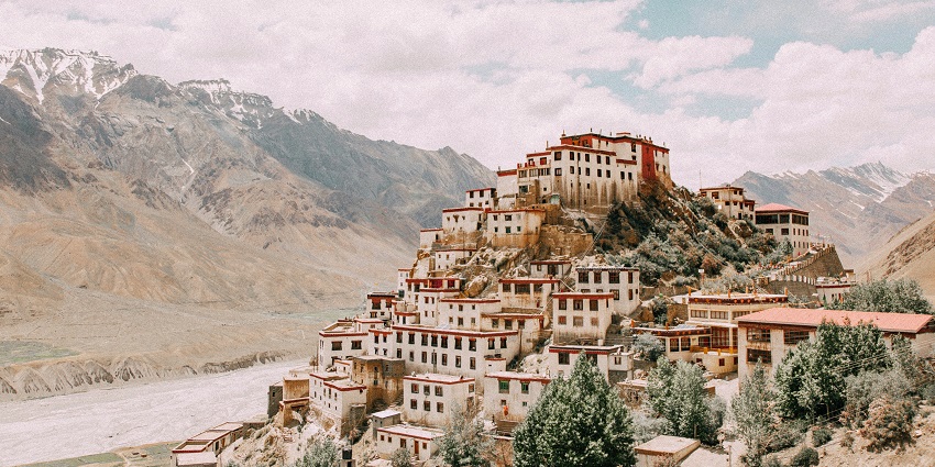 A glimpse of the iconic Key Monastery, one of the sacred places to visit in Spiti.