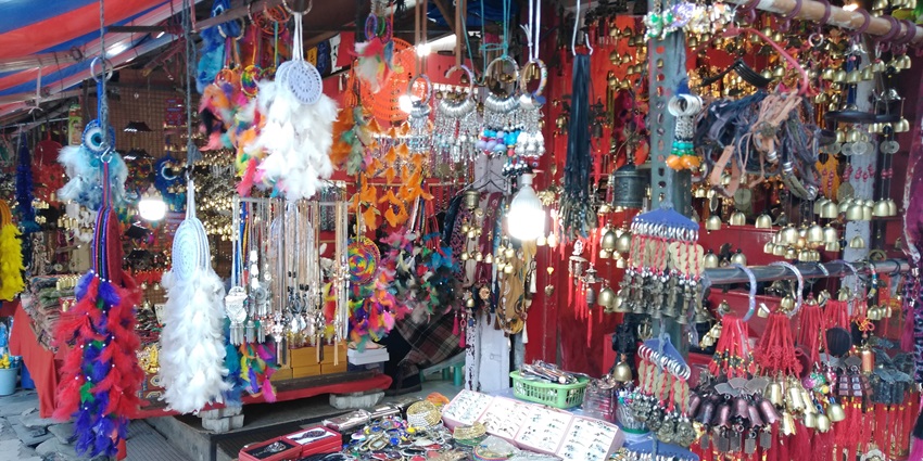 Image of a market at McLeod Ganj, Himachal Pradesh - places to visit in Keylong