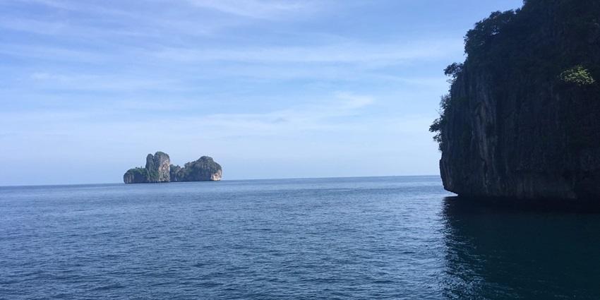 A distant view of an island