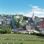 Mesmerizing wide angle snap of the beautiful Kohima city amidst the alluring dense forest