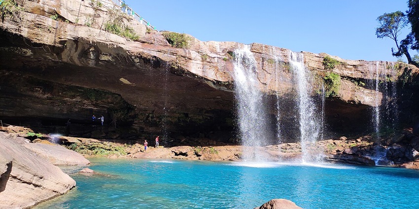 Image of Krang Suri Waterfall in West Jaintia Hills, Meghalaya - one of the best places to visit near Assam