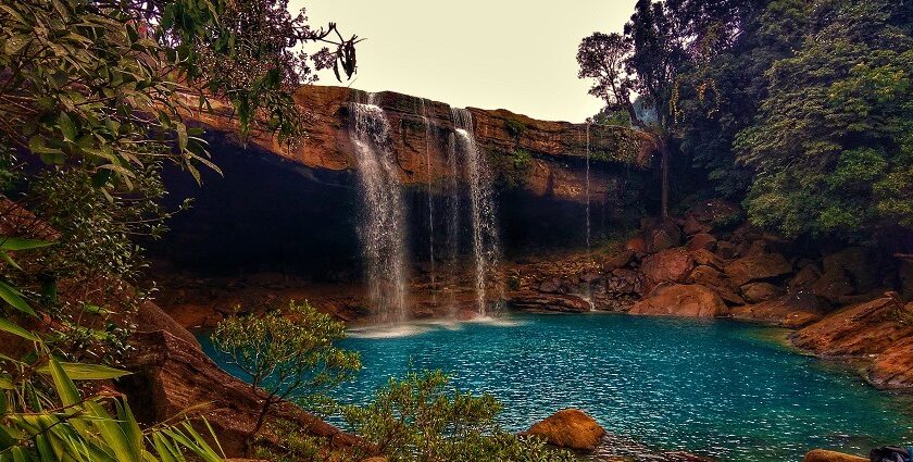 Krang suri waterfalls is the ideal place for nature lovers to retreat to in Meghalaya