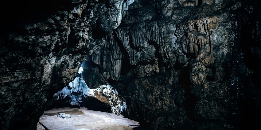 An inside view of a cave, which are some of the best spots to explore in this region.