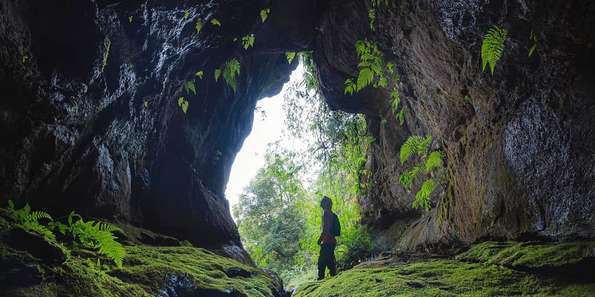 The beautiful snap of the entrance of the Krem Shrien one of the caves in Meghalaya
