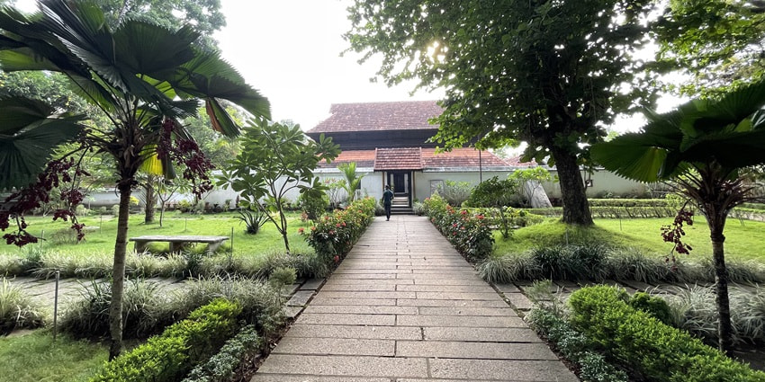 Majestic court of the Krishnapuram Palace; one of the best places to visit near Alleppey.