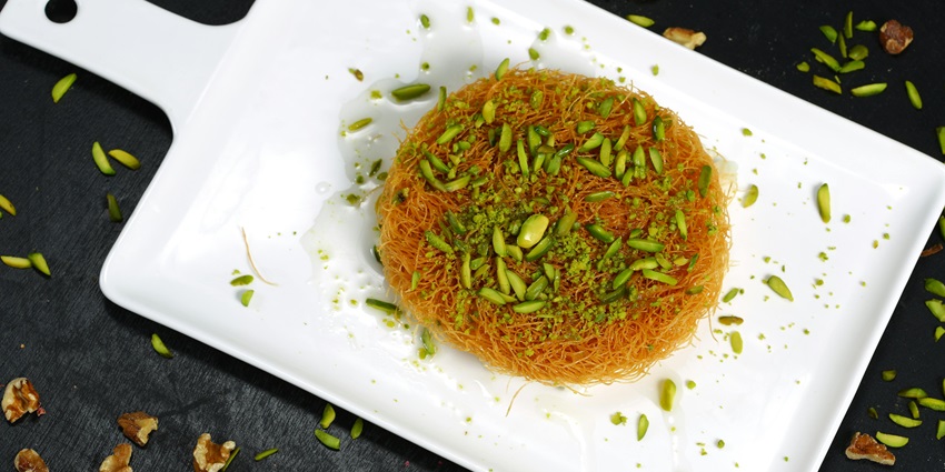 Delicious Kunafa one the Trational Food of Middle Eastern Culture—Best Food in Dubai