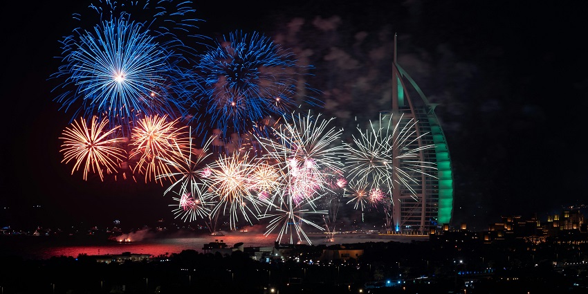 Snapshot of the iconic La Mer perfect place to celebrate the new year in Dubai, UAE
