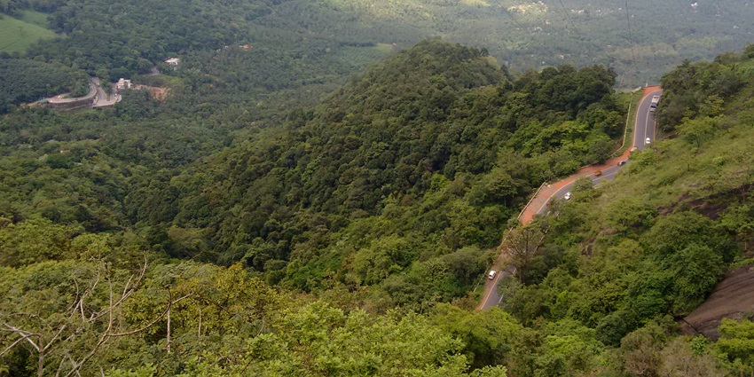 A charming aerial view of Lakkidi, one of the stunning hill stations near Palakkad.