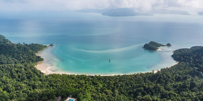 The beautiful view of Langkawi Island which is one of the isolated islands in the country.