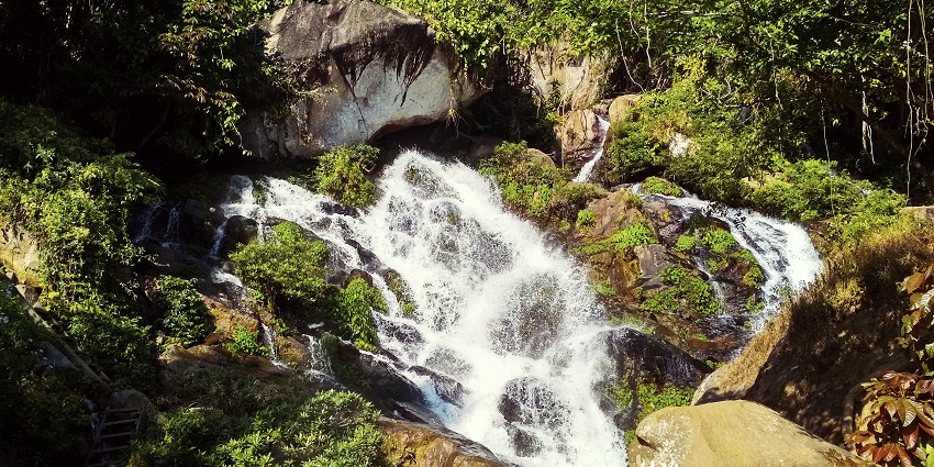 View of the majestic Lankvoku waterfalls, a perfect for a retreat away from the daily ruckus