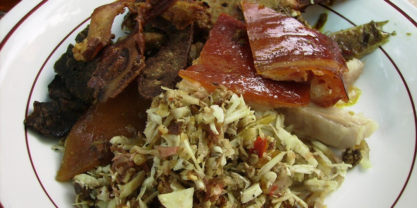 A restaurant serving Lawar, one of the best food in Bali
