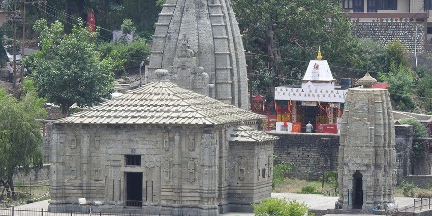 People visiting a Lord Shiva temple in Dalhousie