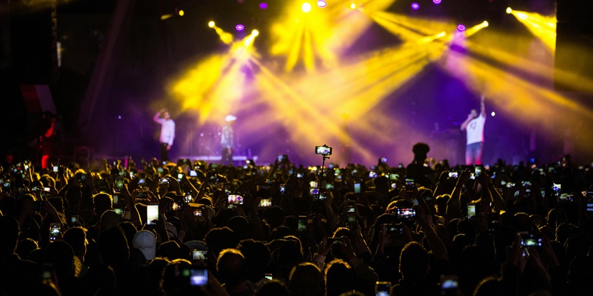 Image of Group of People Watching Band Concert Photo - one of the Mizoram music festival