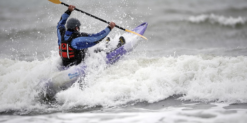 An image of a person enjoying sea kayaking during an adventure trip in Phuket, Thailand.