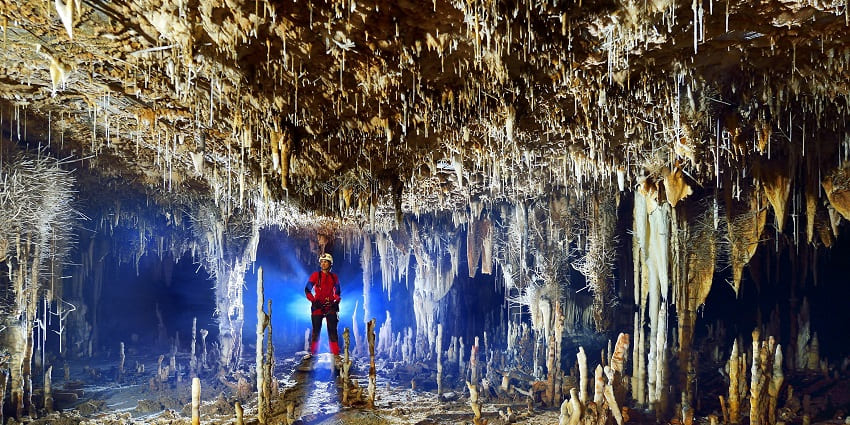 Enthralling image of the Liat Prah Cave system is one of the longest caves in Meghalaya