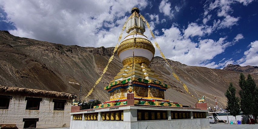 An image of Tabo Monastery located in the Tabo village of Spiti Valley, Himachal Pradesh.