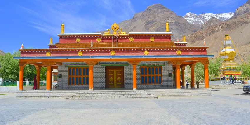 A picture of the beautiful architecture of the famous Tabo Monastery in Spiti Valley.