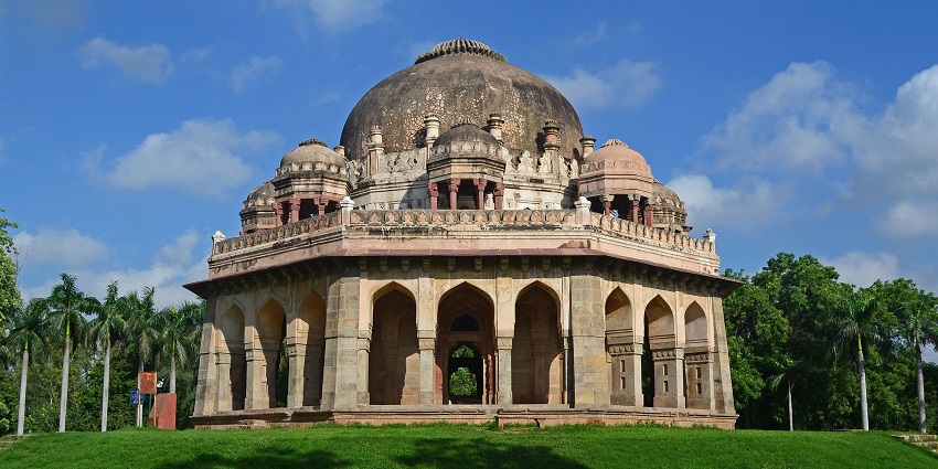 A serene view of Lodhi Garden, one of the top places to visit on birthday in Delhi.