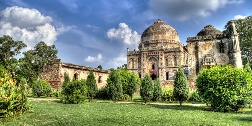 Lodhi Gardens is an emerald oasis and is also one of the places for a Delhi trip on Monday