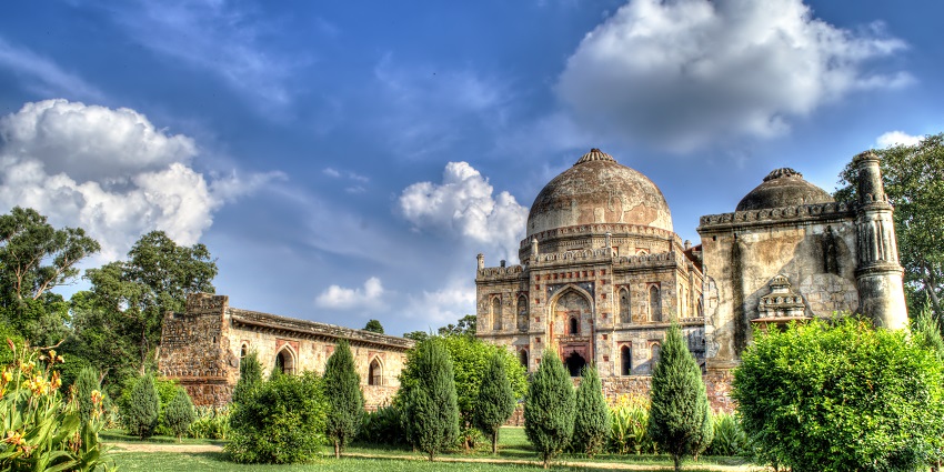 Lodhi Gardens is one of the popular places to visit in Delhi for taking a stroll.