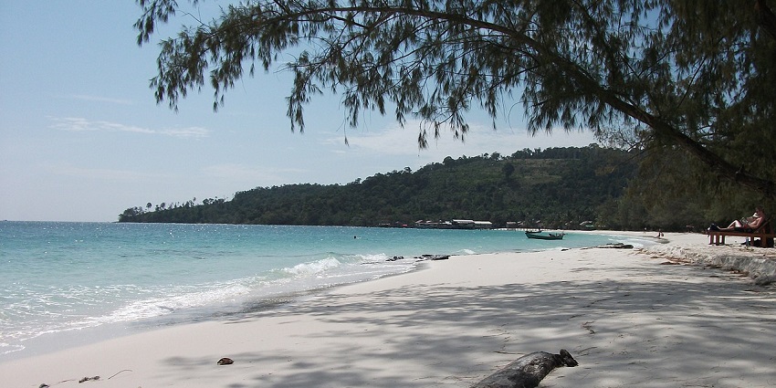 A serene view of the Long Beach, Koh Rong, one of the picturesque Cambodia beaches.