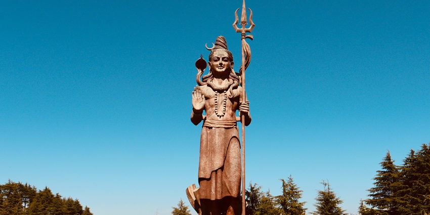 Majestic Lord Shiva statue in Dalhousie, showcasing intricate details and serene expression.