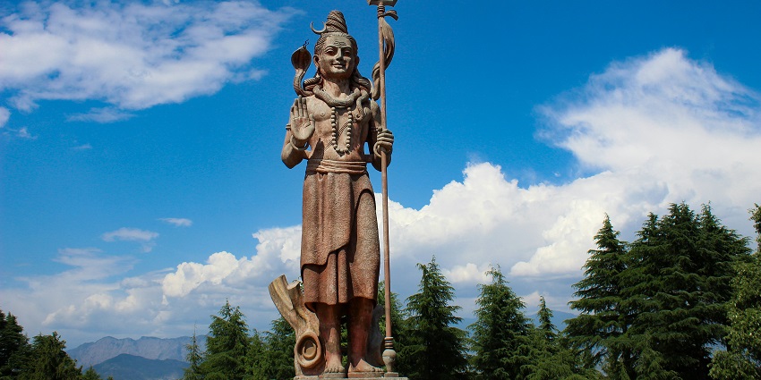 Statue of Lord Shiva, symbolising strength and guidance in a serene setting.