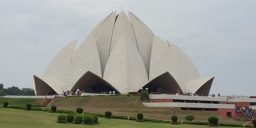 Lotus Temple is one of the serene tourist places to visit in Delhi in summers.