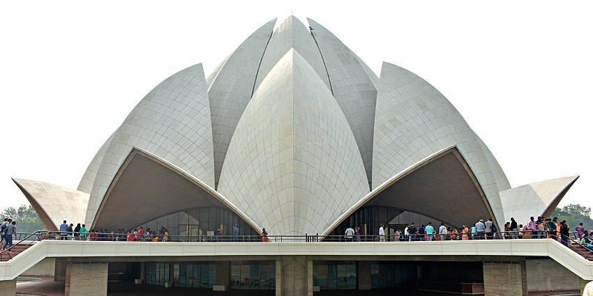 Lotus Temple is one of the famous places to visit near Sarojini Nagar for peace.